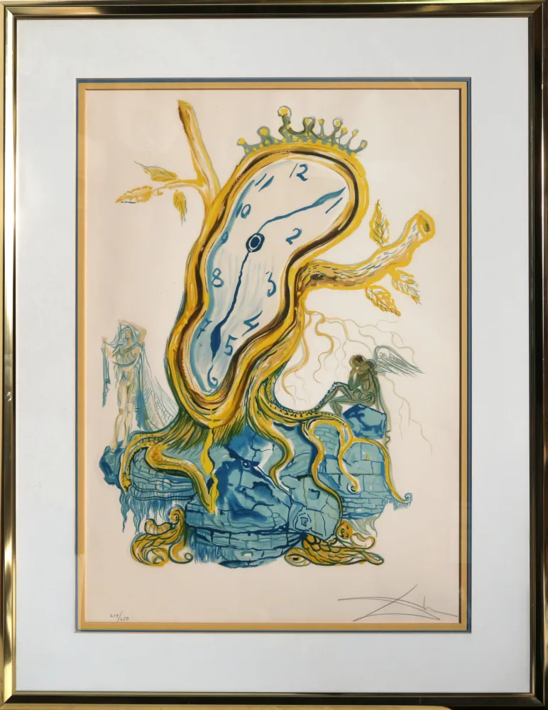 Lithografie Dali - Stillness of Time (Tree Clock)