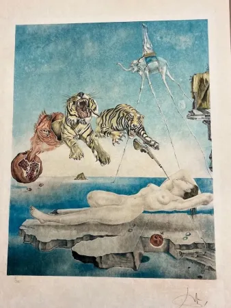 Lithografie Dali - Sueño causado por el vuelo de una abeja en torno a una granada un segundo antes de despertar