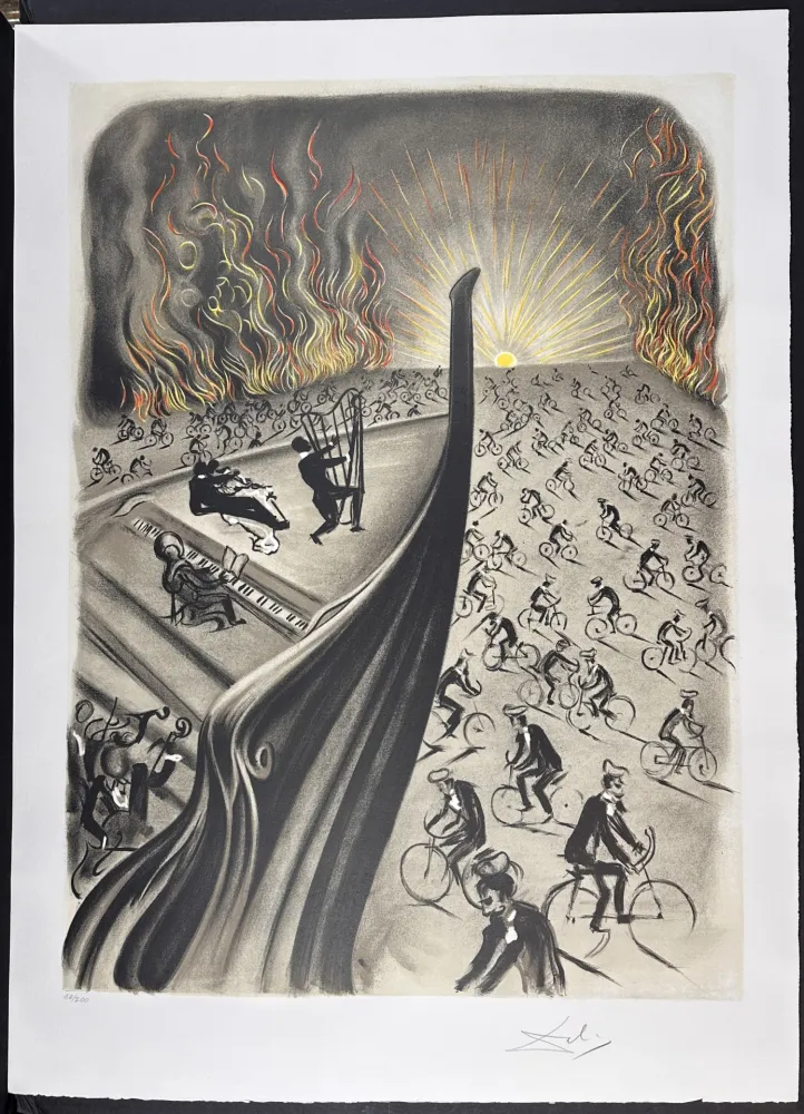 Lithografie Dali - Symphony Bicyclette