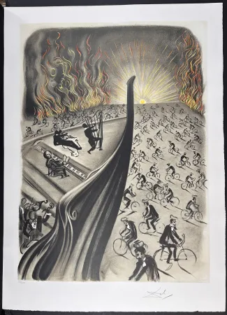 Lithografie Dali - Symphony Bicyclette