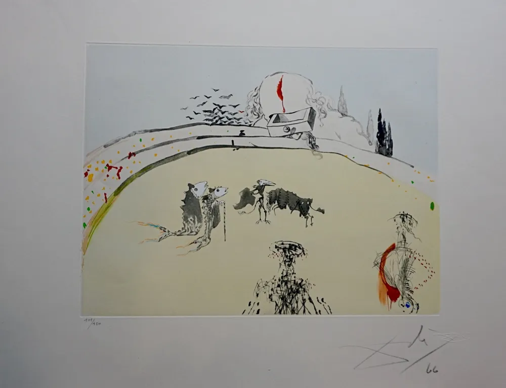 Gravure Dali - Tauromachie Surrealiste Bullfight With Drawer