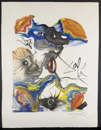 Lithografie Dali - The Butterfly & The Lips The Lips