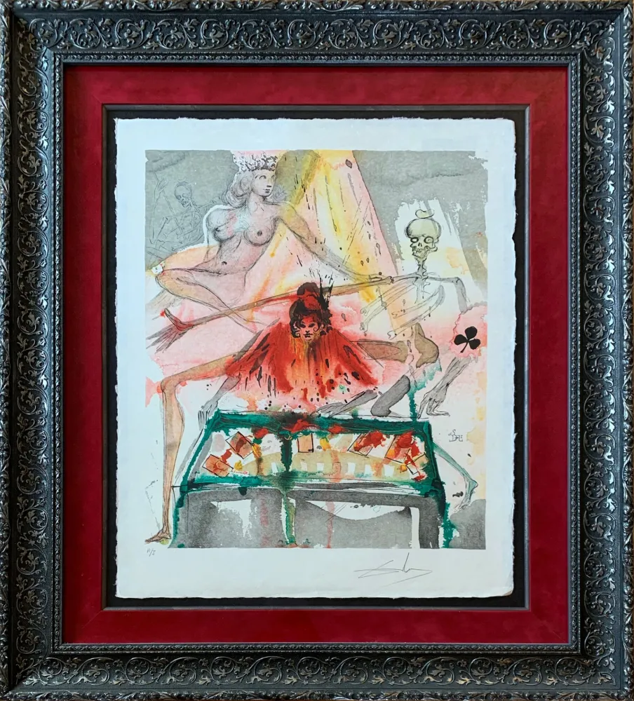 Lithografie Dali - The Cards Spell Death to Carmen