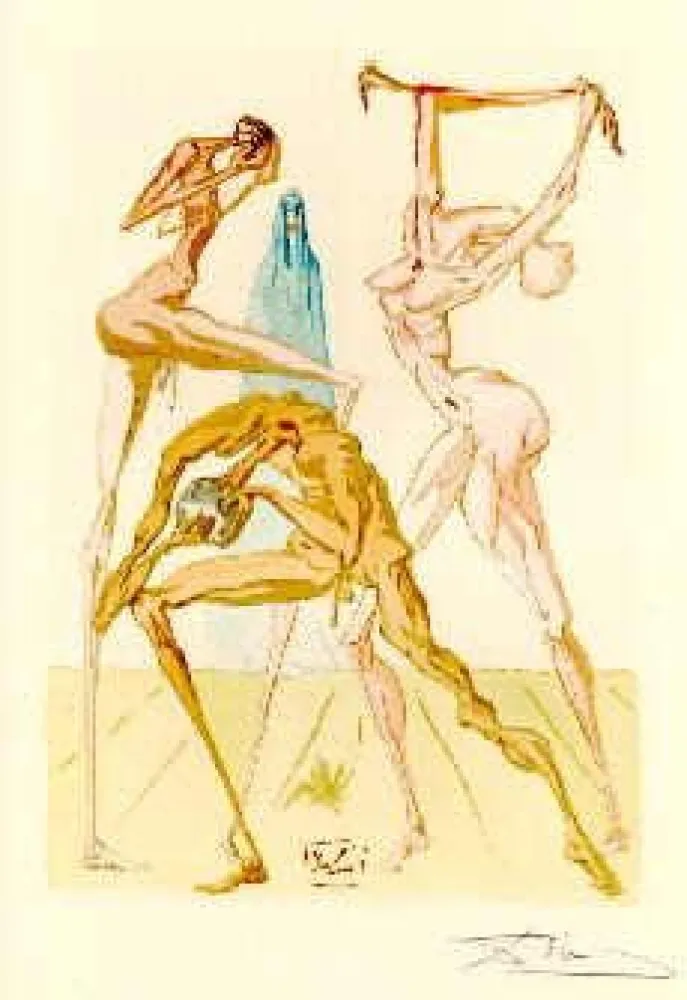 Lithografie Dali - The Divine Comedy - Hell - Chant 19