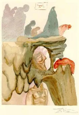 Lithografie Dali - The Divine Comedy - Hell - Chant 22