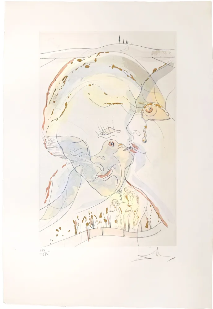 Droge Naald Dali - THE DOVELIKE EYES OF THE BRIDE