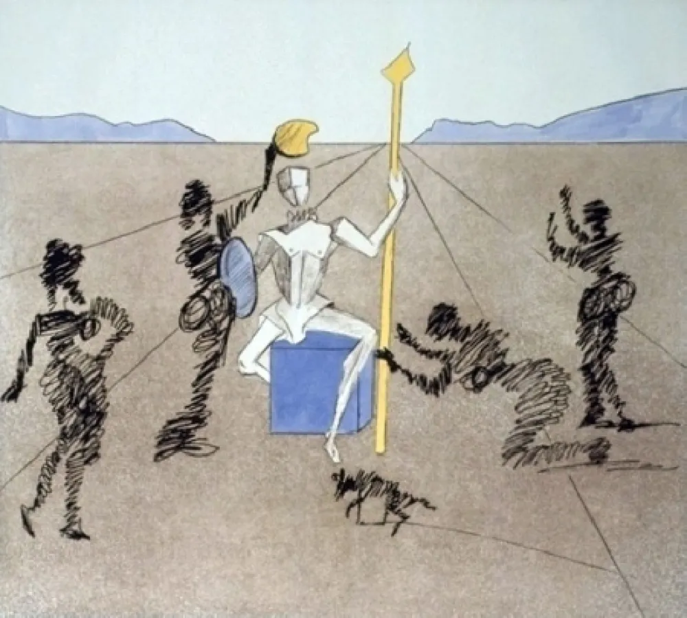 Ets En Aquatint Dali - The Helmet Of Mandrino