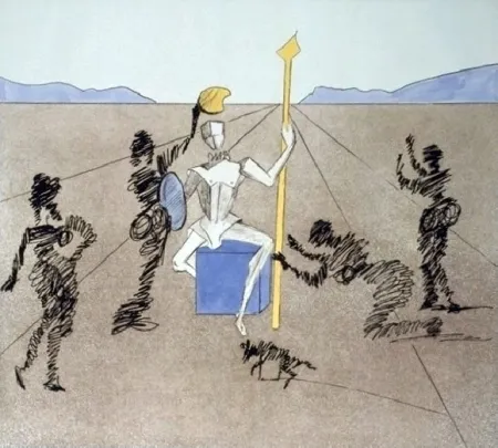 Ets En Aquatint Dali - The Helmet Of Mandrino