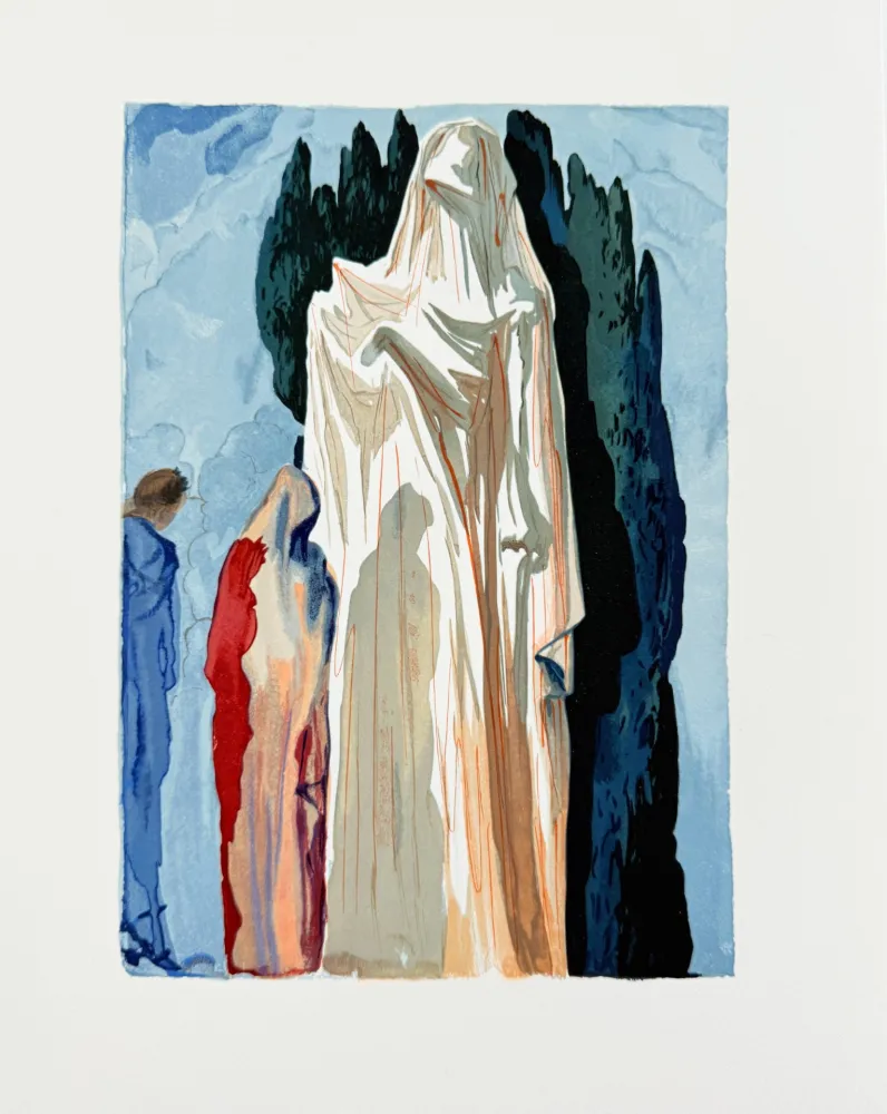 Houtsnede Dali - The Inferno, Canto 10 - The Heretics