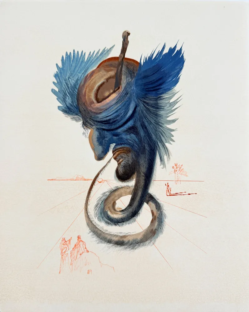 Houtsnede Dali - The Inferno, Canto 20 - Devins et sorciers