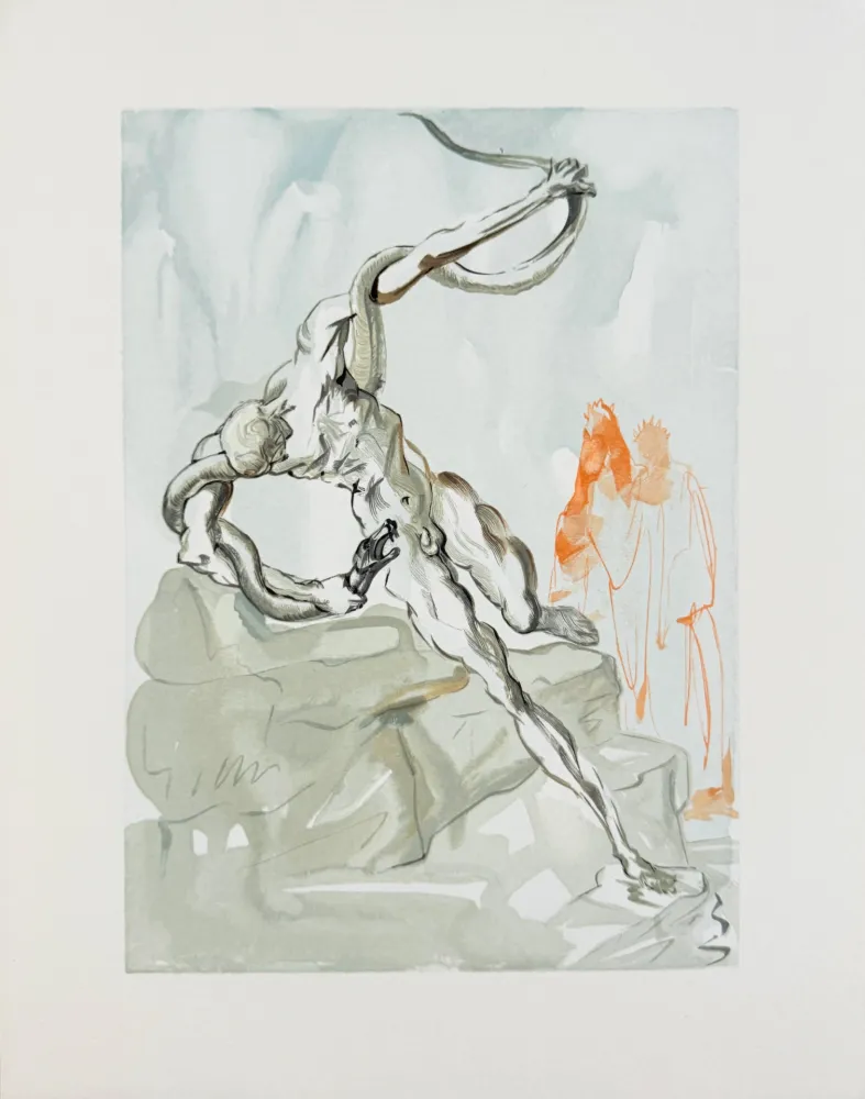 Houtsnede Dali - The Inferno, Canto 24 - Les Voleurs