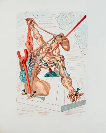 Houtsnede Dali - The Inferno, Canto 29 - The Personators