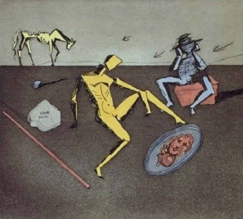 Ets En Aquatint Dali - The Mirror Of Chivalry