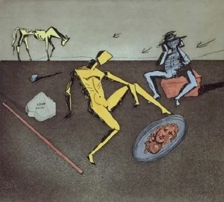 Ets En Aquatint Dali - The Mirror Of Chivalry