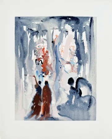 Houtsnede Dali - The Paradise, Canto 13 - Thus Was the Earth Created