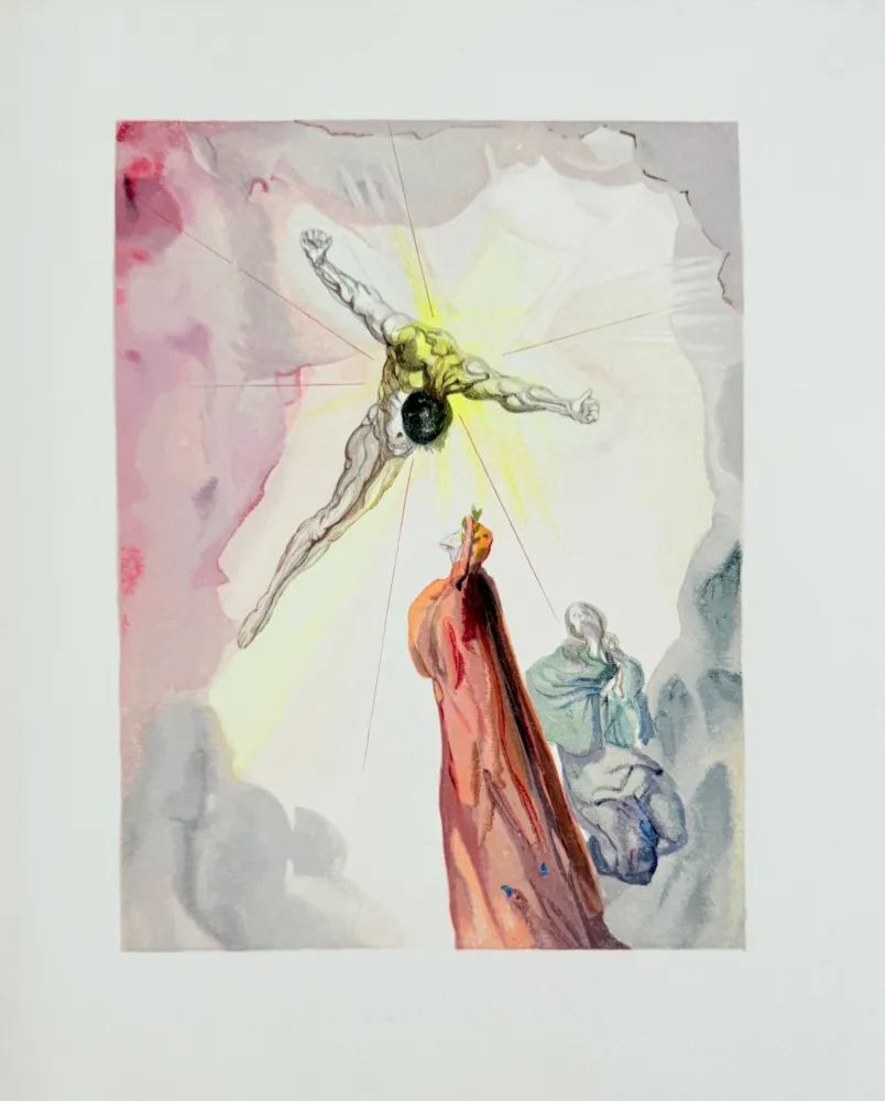 Houtsnede Dali - The Paradise, Canto 14 - Apparition du Christ