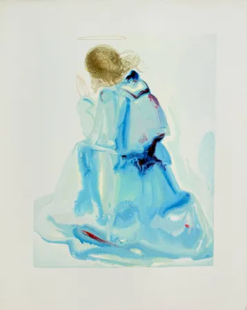 Houtsnede Dali - The Paradise, Canto 2 - The Angel