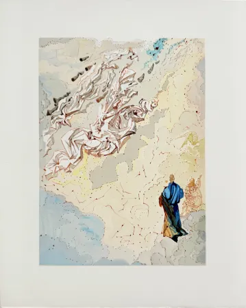 Houtsnede Dali - The Paradise, Canto 20 - The Sixth Sphere of Jupiter