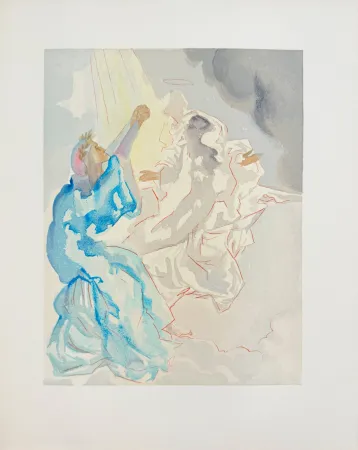 Houtsnede Dali - The Paradise, Canto 5 - New Image of Beatrice