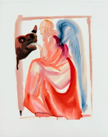 Houtsnede Dali - The Paradise, Canto 6 - The Sphere of Mercury