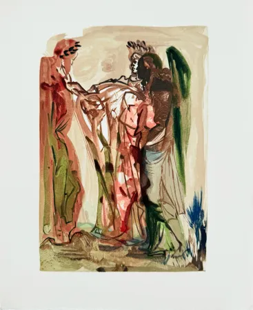 Houtsnede Dali - The Purgatory, Canto 11 - The Proud Ones