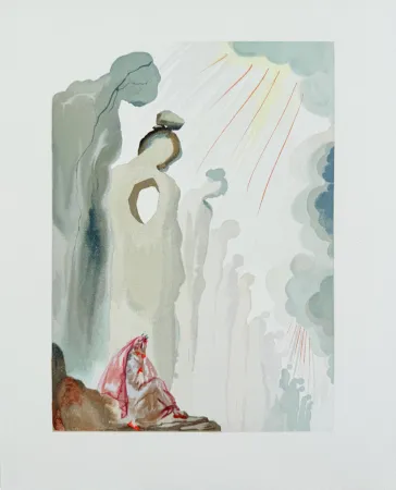 Houtsnede Dali - The Purgatory, Canto 13 - The Second Terrace