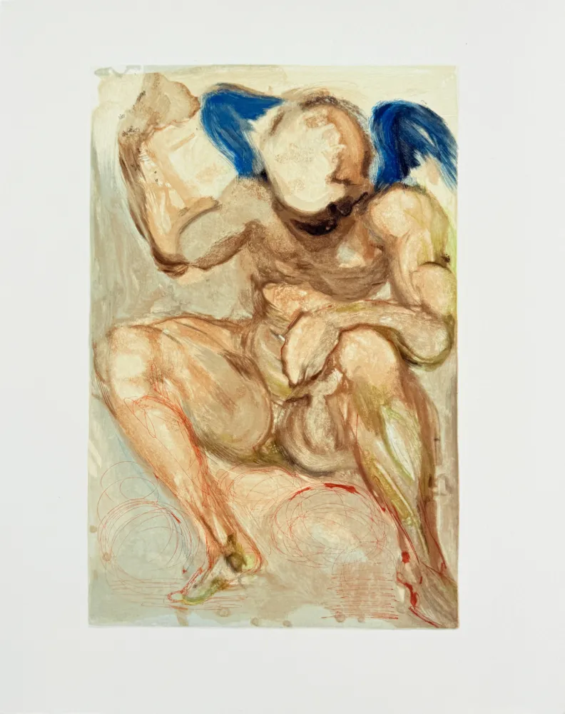 Houtsnede Dali - The Purgatory, Canto 15 - Envy