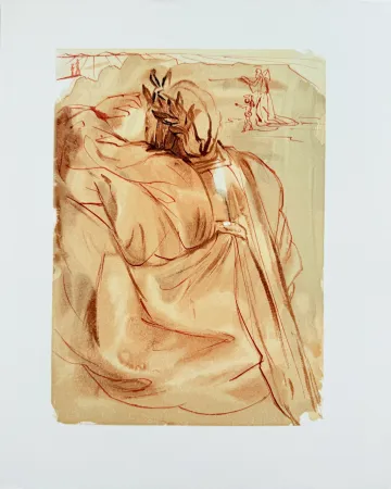 Houtsnede Dali - The Purgatory, Canto 30 - Announcement of Great Event