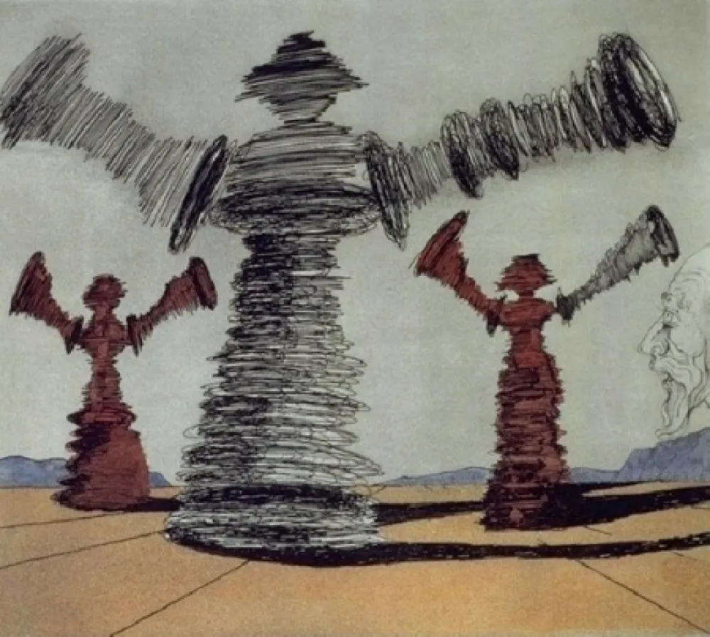 Ets En Aquatint Dali - The Spinning Man