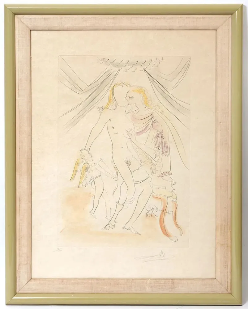 Ets Dali - Vénus, Mars and Cupidon from Suite Mythologique Nouvelle