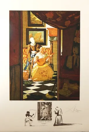 Lithografie Dali - Vermeer 