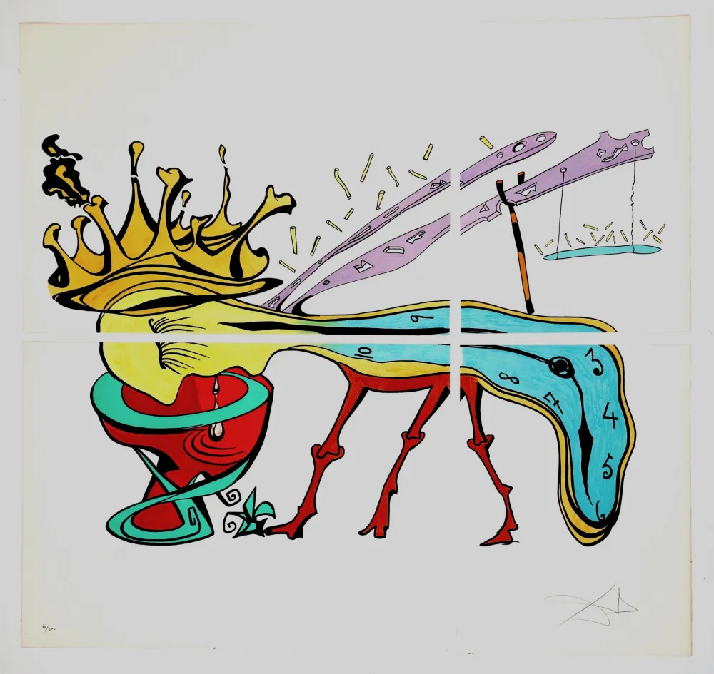 Lithografie Dali - Vitraux in Four Sheets Royal Insect