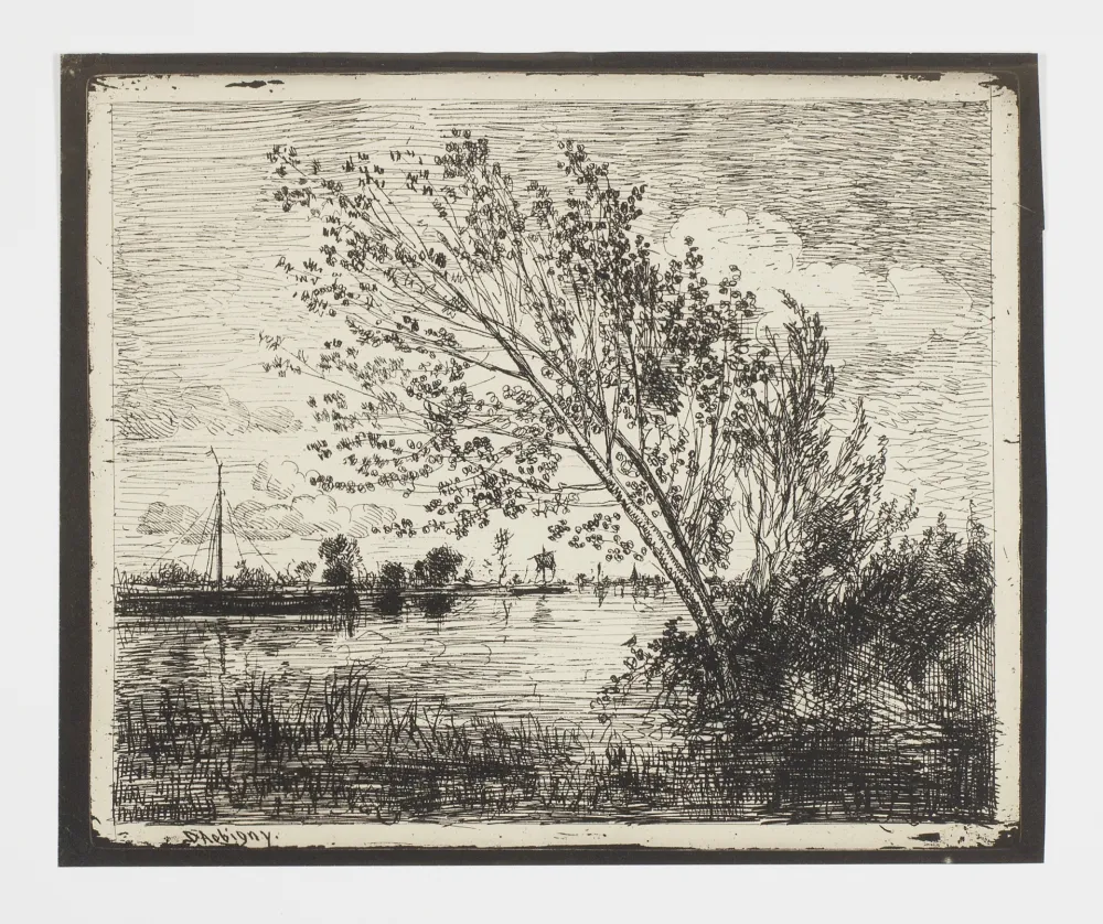 Geen Techniek Daubigny - Le bouquet d'aunes (The bunch of alders)