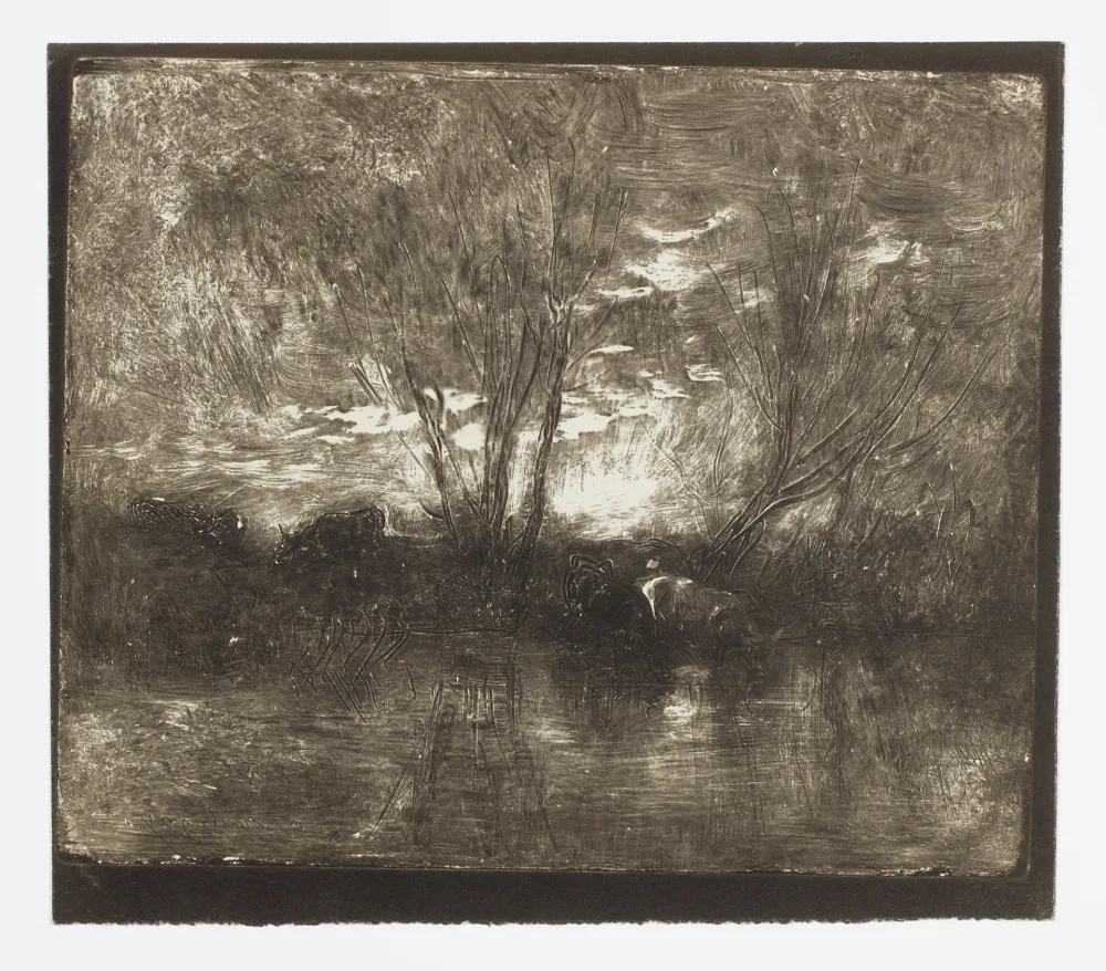 Geen Techniek Daubigny - Vaches à l’Abreuvoir (Cows at a Watering Place)