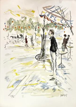 Lithografie Dauchot - Café Ritz