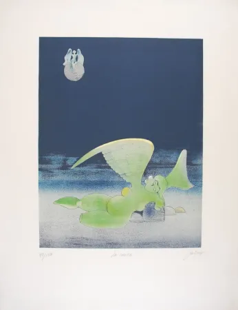 Lithografie David - La Chute