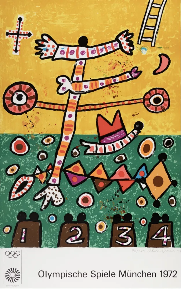 Lithografie Davie -  Untitled, from the Munich Olympics Portfolio, 1971 - Hand-signed