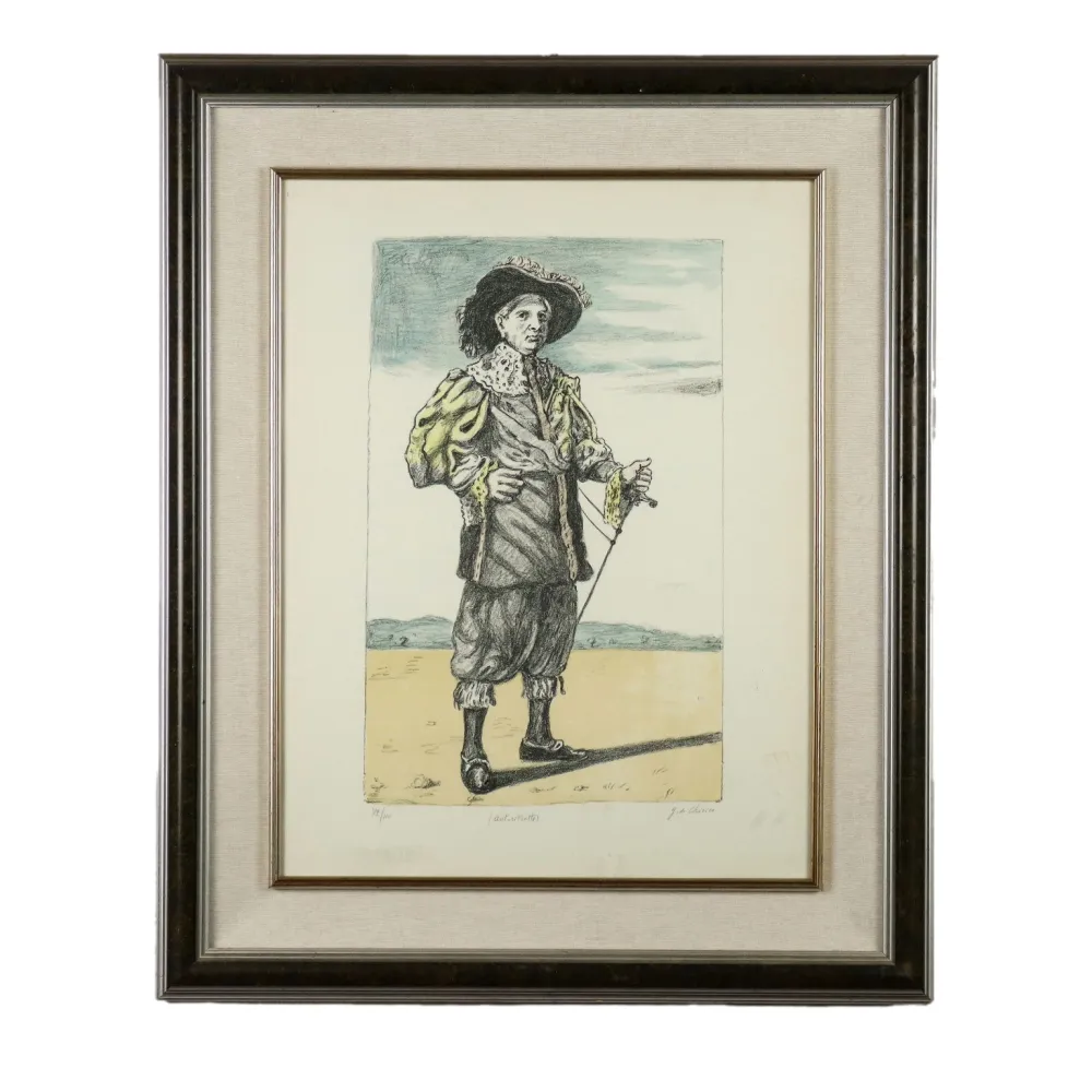 Lithografie De Chirico - Autoritratto