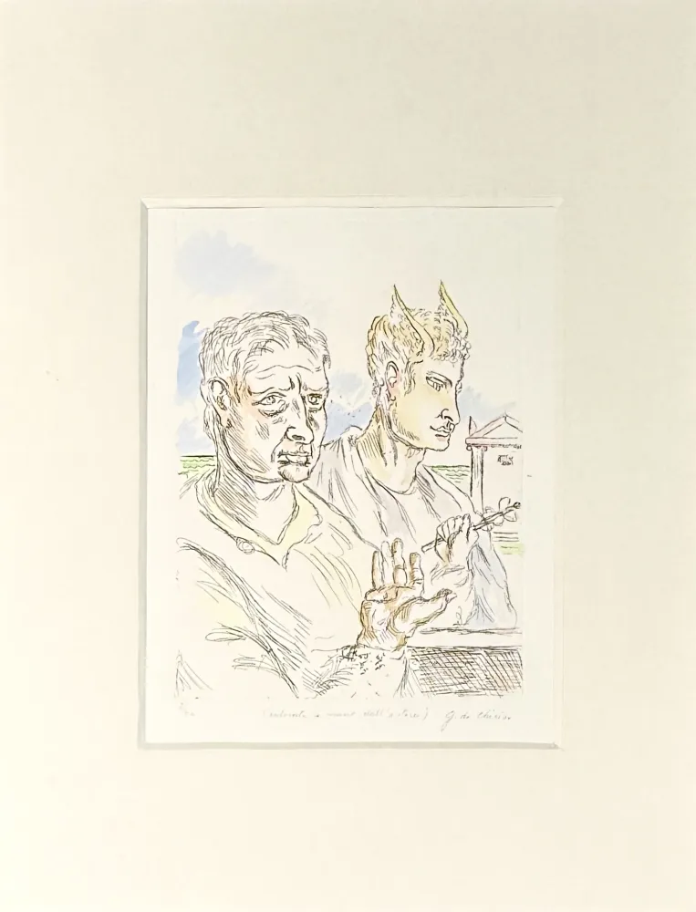 Gravure De Chirico - Autoritratto con Mercurio