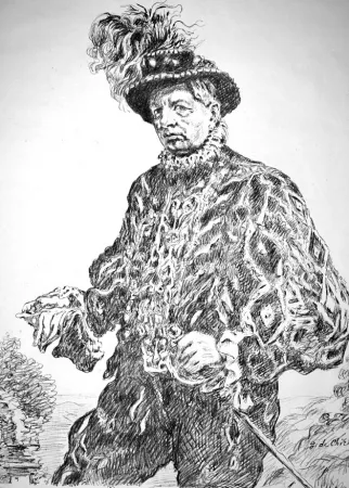 Lithografie De Chirico - Autoritratto in costume