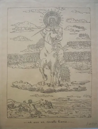 Lithografie De Chirico - Ed ecco un cavallo bianco