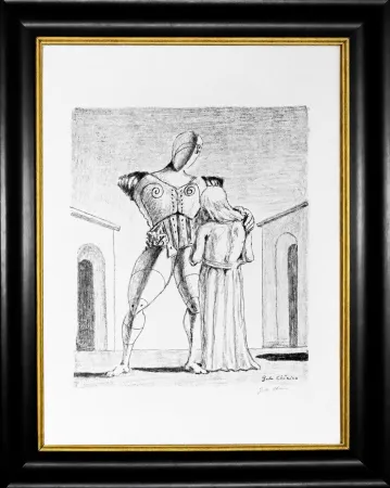 Lithografie De Chirico - Ettore e Andromaca I