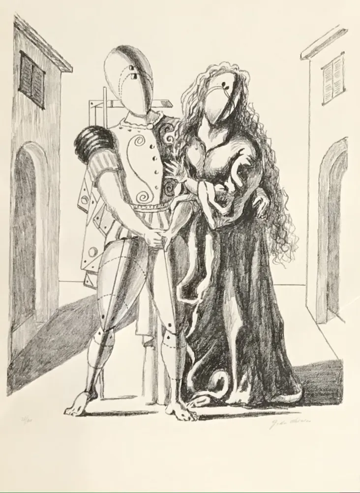 Lithografie De Chirico - Ettore ed Andromaca II