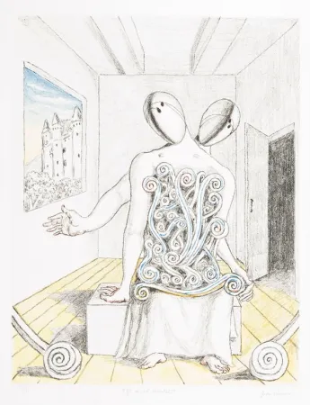 Lithografie De Chirico - Gli amici orientali