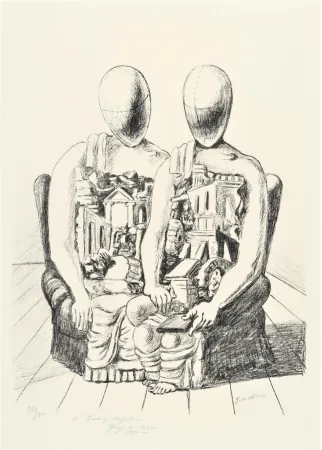 Lithografie De Chirico - Gli Archeologi