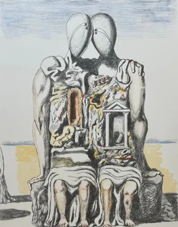 Lithografie De Chirico - Gli archeologi 