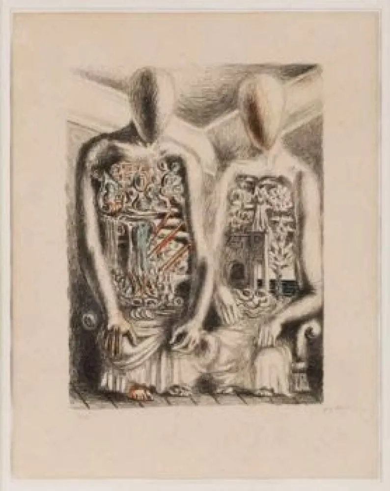 Lithografie De Chirico - Gli Archeologi IV