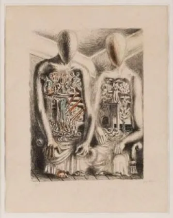 Lithografie De Chirico - Gli Archeologi IV