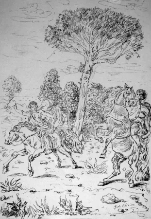 Lithografie De Chirico - I monomachi