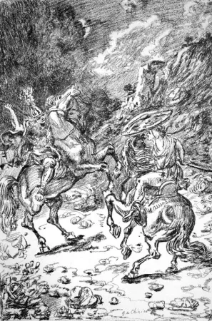 Lithografie De Chirico - I nictomachi